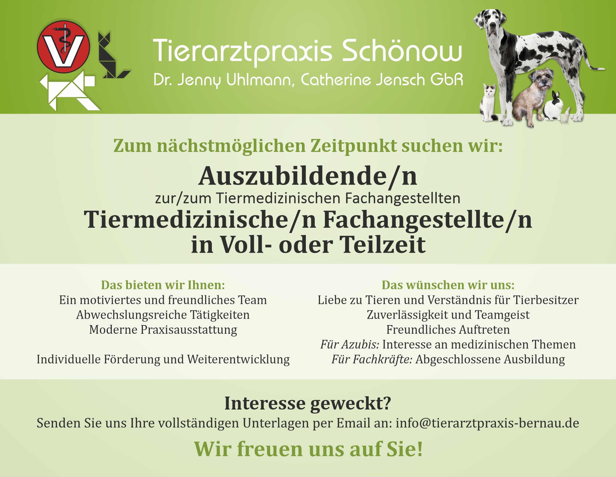 Stellenausschreibung Auszubildende